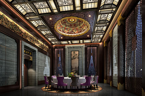 黄浦低调奢华的新中式酒店设计效果图