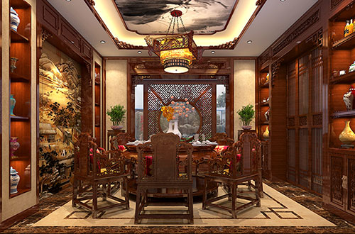 黄浦温馨雅致的古典中式家庭装修设计效果图