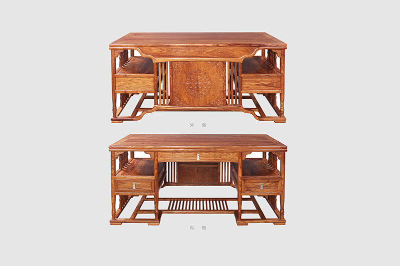 黄浦中式家居装饰书房桌椅组合家具效果图
