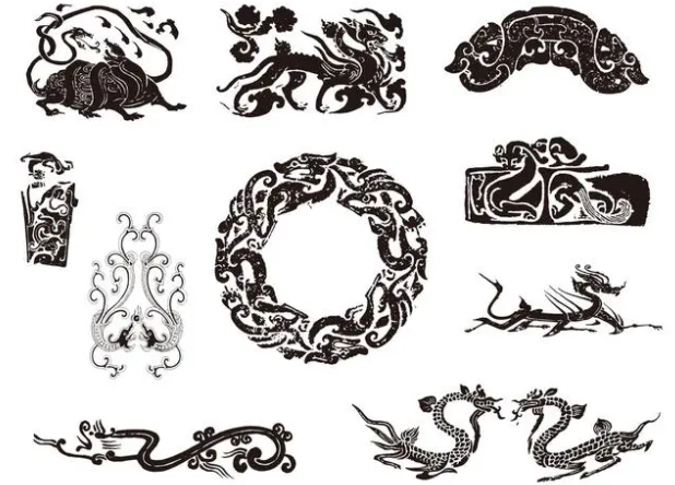黄浦龙纹和凤纹的中式图案